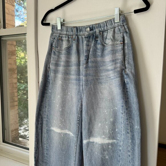 Rag & Bone Miramar Wide Leg Pants Sweatpant Jeans in Albee Blue XS - Picture 7 of 12